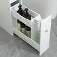 Wooden Narrow Modern Bathroom Furniture White