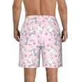 thumbnail image 3 of Naloa Cute Rabbit Flower Men's Beach Shorts, Surfing shorts, Swim trunks, Quick Dry Swim Trunks for Surfing Beach Fun - X-Large, 3 of 9