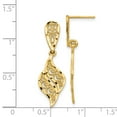 thumbnail image 5 of Auriga Fine Jewelry 14K Yellow Gold Filigree Swirl Dangle Earrings for Women (L- 32mm, W-10mm), 5 of 5