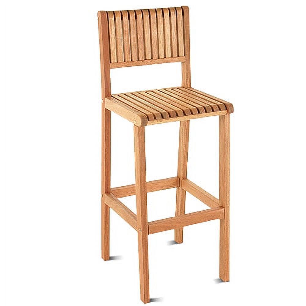 Amazonia Milano 1-Piece Patio Barstool | Eucalyptus Wood | Ideal for Outdoors and Indoors - image 2 of 8