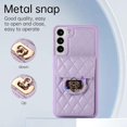 thumbnail image 5 of Phone Case for Samsung Galaxy S22 5G Wallet Cover with Credit Card Holder Shoulder Crossbody Strap Long Lanyard Leather Cell Accessories S 22 22S 4G G5 6.1 inch Slot Mobile Purse Women Purple, 5 of 15