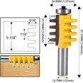 thumbnail image 2 of Jinsinto Reversible Finger Glue Joint Router Bit Woodworking Milling DIY Tool[Shank Diameter:1/2''(12.7mm)], 2 of 5