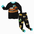 thumbnail image 4 of Paguaki Baby Pajamas Boys Pajamas Toddler Clothes Set Long Sleeve 3D Truck Long Pants Sleepwear Kids Pjs 2T-8T, 4 of 4