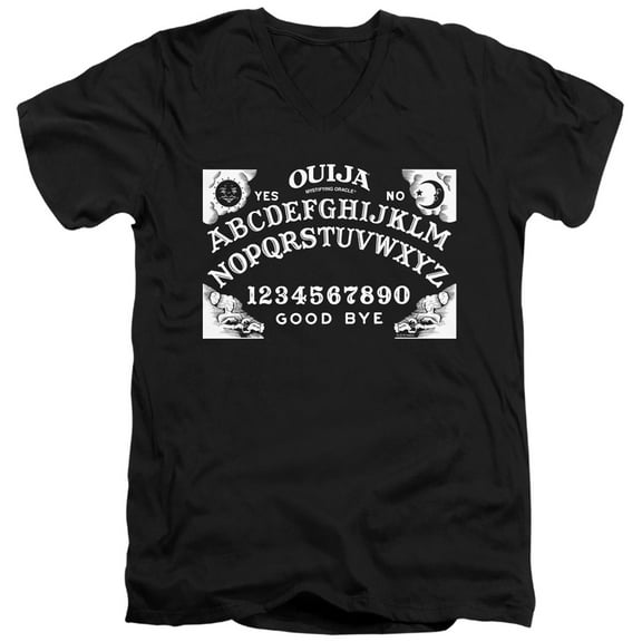 Ouija - Board On Black - Slim Fit V Neck Shirt - X-Large