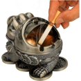 thumbnail image 2 of Toad Frog Animal Metal Ashtray for Cigarettes with Lid Windproof Decorative Cigarette Ashtray Ashtray Holder (Bronze) for Indoor and Outdoor Smokers N, 2 of 4