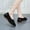 Black, variant on Patlollav Womens Shoes Women Flat Shoes Hollow Wedge Heel Casual Large Size Single Shoes