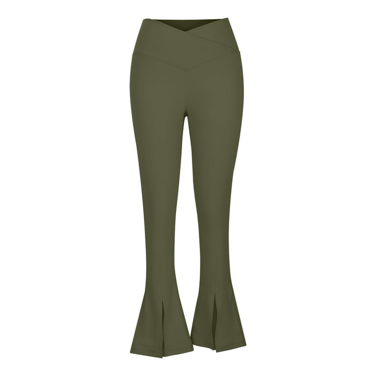 JWZUY Women's Black Flare Yoga Pants for Women, High Waisted Soft Bootcut  Leggings Athletic Pants Gray M