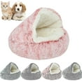 thumbnail image 1 of Cozy Pet Beds For Dogs And Cats, Hooded Burrowing Cave Tent Bed For Pets,100% New, 1 of 5