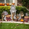 thumbnail image 3 of Coolmade Halloween Decorations Beware Signs Yard Stakes Outdoor Creepy Assorted Warning Sign,Scary Zombie Theme Party Decor Supplies,6 Pieces,16.5" x 12.2", 3 of 7
