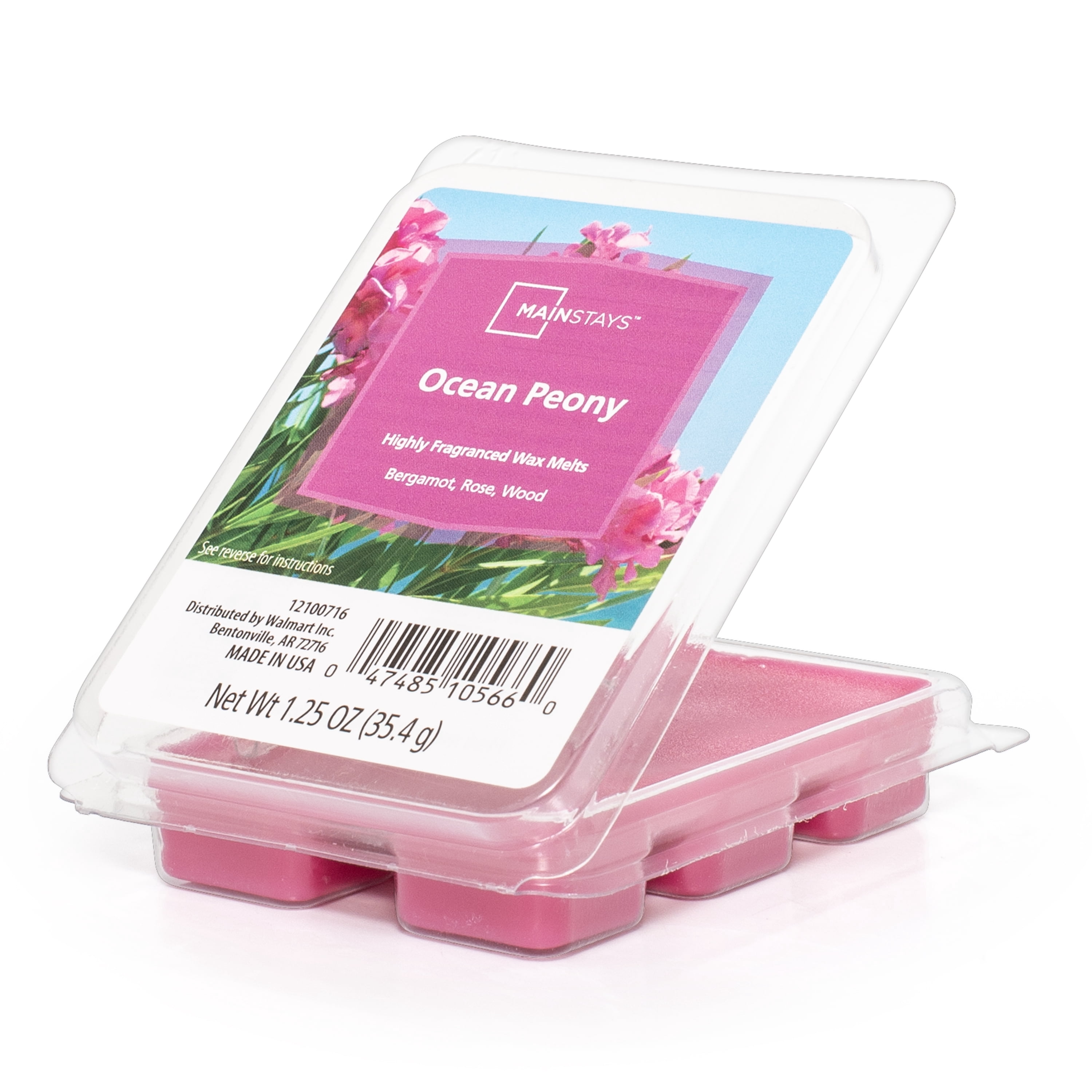 (6 pack) Mainstays Ocean Peony Scented Wax Melt, 1.25 oz