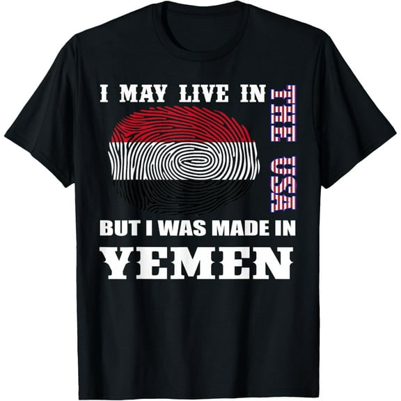 YEMEN shirt, DNA flag tshirtsMen and women, White Black T-shirt, size: Extra large S-2135XL