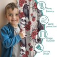 thumbnail image 3 of Blackout Kids Curtains,Beige Skull Crow Flower Pattern Childrens Insulated Curtains Set Of 2,Bedroom Essentials,Toddler Room Decor 42x84in(106x213cm), 3 of 5