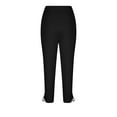 thumbnail image 3 of Chbgutlmr Capri Leggings for Women Casual Stretchy High Waist Yoga Pants Solid Color Workout Cropped Trousers, 3 of 6