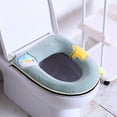 thumbnail image 6 of With Zipper Warm Soft Toilet Seat Cover Plush Household Bathroom Washable Winter Waterproof WC Mat Seat Toilet Accessories (A--With zipper), 6 of 7