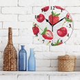 thumbnail image 3 of Cherry and Strawberry Black 10 inch Wall Clocks Non Ticking Easy to Read Battery Decorative for Home Bathroom Kitchen Bedroom Living Room, 3 of 8