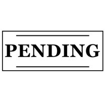 Printtoo Pending Self Inking Rubber Stamp Pre-Inked Office Stamp- Home Office Business Stationery, 47 x 20 mm Black