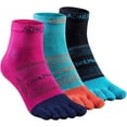 thumbnail image 1 of AONIJIE Coolmax Toe Socks for Men Finger Athletic Running Ankle Socks Quick Dry,3 Pairs, 1 of 7