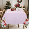 thumbnail image 4 of Rectangle Tablecloth,Christmas Table Cover with Snowflake, Nutcracker, Christmas Tree Design,Kitchen Decor for Party,60×84 Inch,Pink, 4 of 5