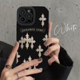 thumbnail image 1 of Funda de cuero con rayas cruzadas para iphone, carcasa a la moda para iphone 14, 13, 12, 11 Pro Max, X, XS, X, S Max, XR, SE, 7, 8 Plus, SE2 Fivean unisex, 1 of 2