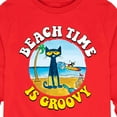 thumbnail image 3 of Pete The Cat - Beach Time Is Groovy - Toddler And Youth Long Sleeve Graphic T-Shirt, 3 of 6