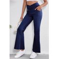thumbnail image 6 of Women's Dusk Blue High Waist Flare Jeans with Crossed Waist - [ZhiHiMeRi] | (US 20-22)2XL, 6 of 12