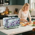 thumbnail image 4 of Renewold Small Appliance Cover for Toaster Oven with Accessory Pockets Stain-Resistant Dust-Proof Microwave Oven Small Appliance Cover Case, 20.5 x 16.5 x 10 Inches, Dandelion Butterfly Violet, 4 of 7