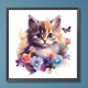 thumbnail image 3 of Pintura de diamante 5D DIY, kit de gato con taladro redondo completo, decoración del hogar, 30x30cm, 3 of 9