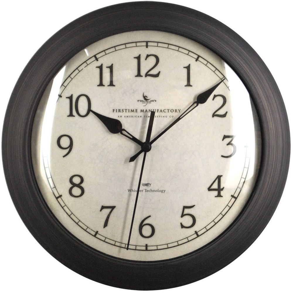 FirsTime & Co.® Bronze Slim Wall Clock, Oil Rubbed Bronze, 11 in