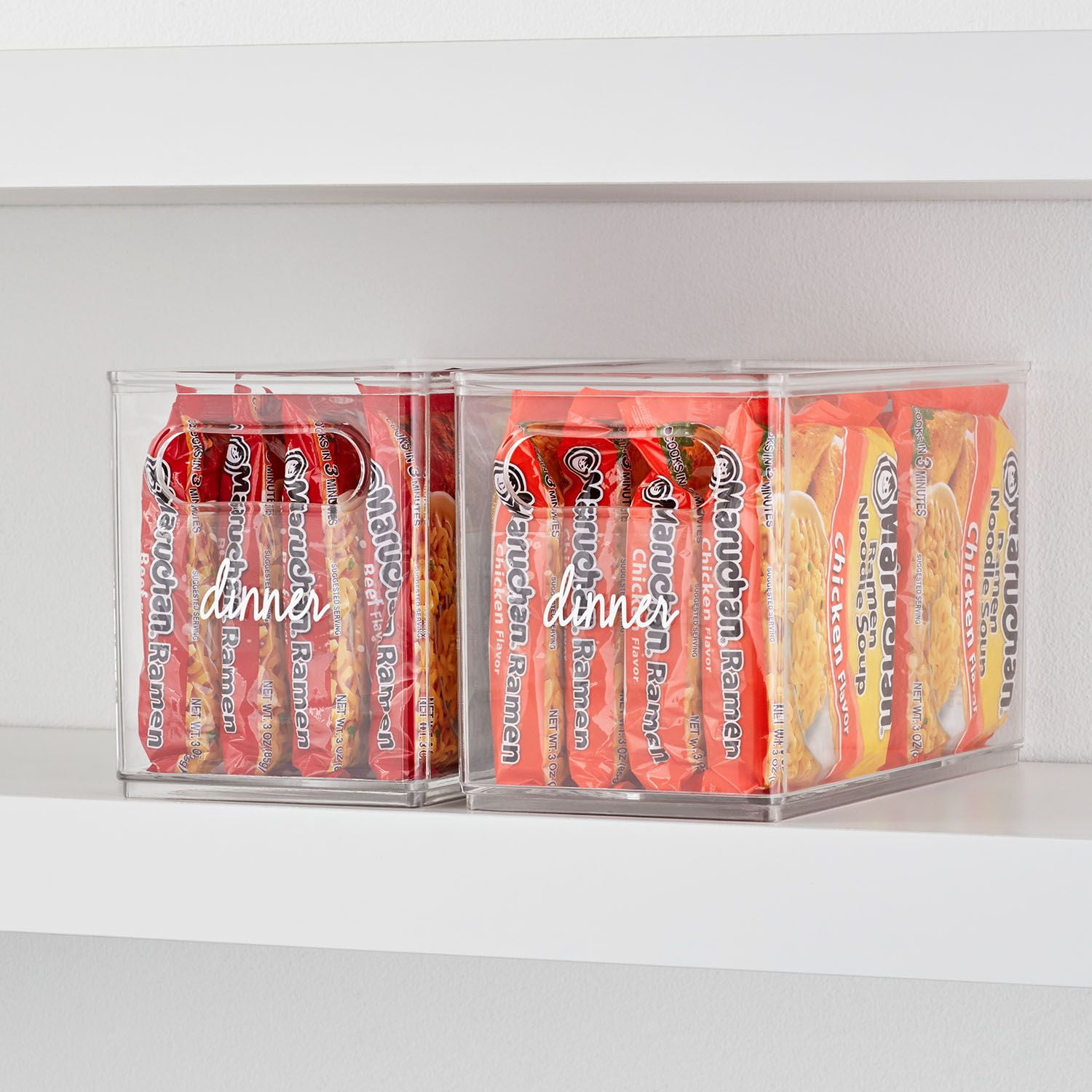 The Home Edit Clear Plastic Narrow Storage Bin