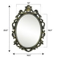 thumbnail image 7 of SIMON'S SHOP Oval Mirror Baroque Style Decorative Mirrors for Wall, 16x24 inches, Black, Vintage Decor, 7 of 7