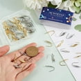 thumbnail image 3 of 1Set 1 Box 80Pcs 4 Styles French Fish Hook Earring Findings Stainless Steel Ear Wire Hooks Metal 18K Gold Plated Silver Wide Earrings Hook Wires with Vertical Loop for Jewelry Making DIY Crafts, 3 of 6