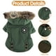 thumbnail image 3 of 1 Uds. Sombrero de felpa verde perro invierno abrigo acolchado de algodón pecho espalda, 3 of 5