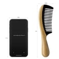 thumbnail image 4 of Handmade 100% Natural Green Sandalwood Hair Combs - Anti-Static Sandalwood Scent Natural Hair Detangler Wooden Comb (Buffalo Horn Wide Tooth), 4 of 7