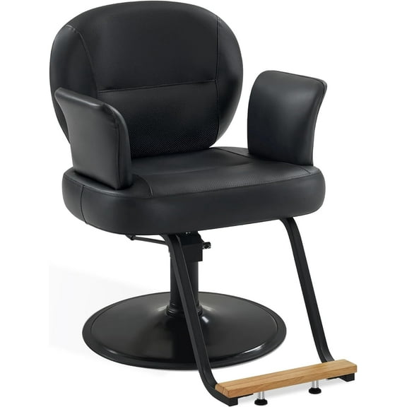 BarberPub Hydraulic Salon Chair, Modern Ins Style Barber Chair for Hair Stylist, Breathable PVC Leather Beauty Spa Salon Styling Chair for Women Men 3082