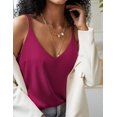 thumbnail image 2 of Ekouaer Womens Camisole V-Neck Spaghetti Strap Sleeveless Top with Cross Back Design, 2 of 6