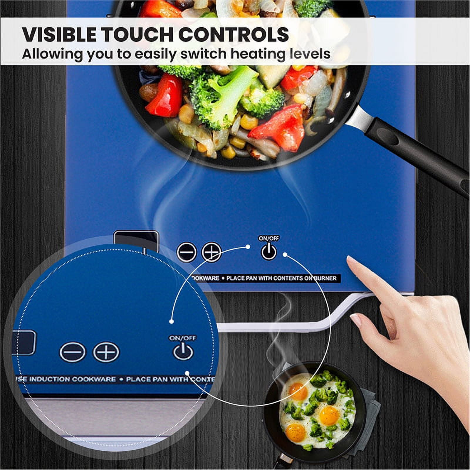 Equator 11inch Portable Single-Burner Induction Cooktop - with Handle in Silver