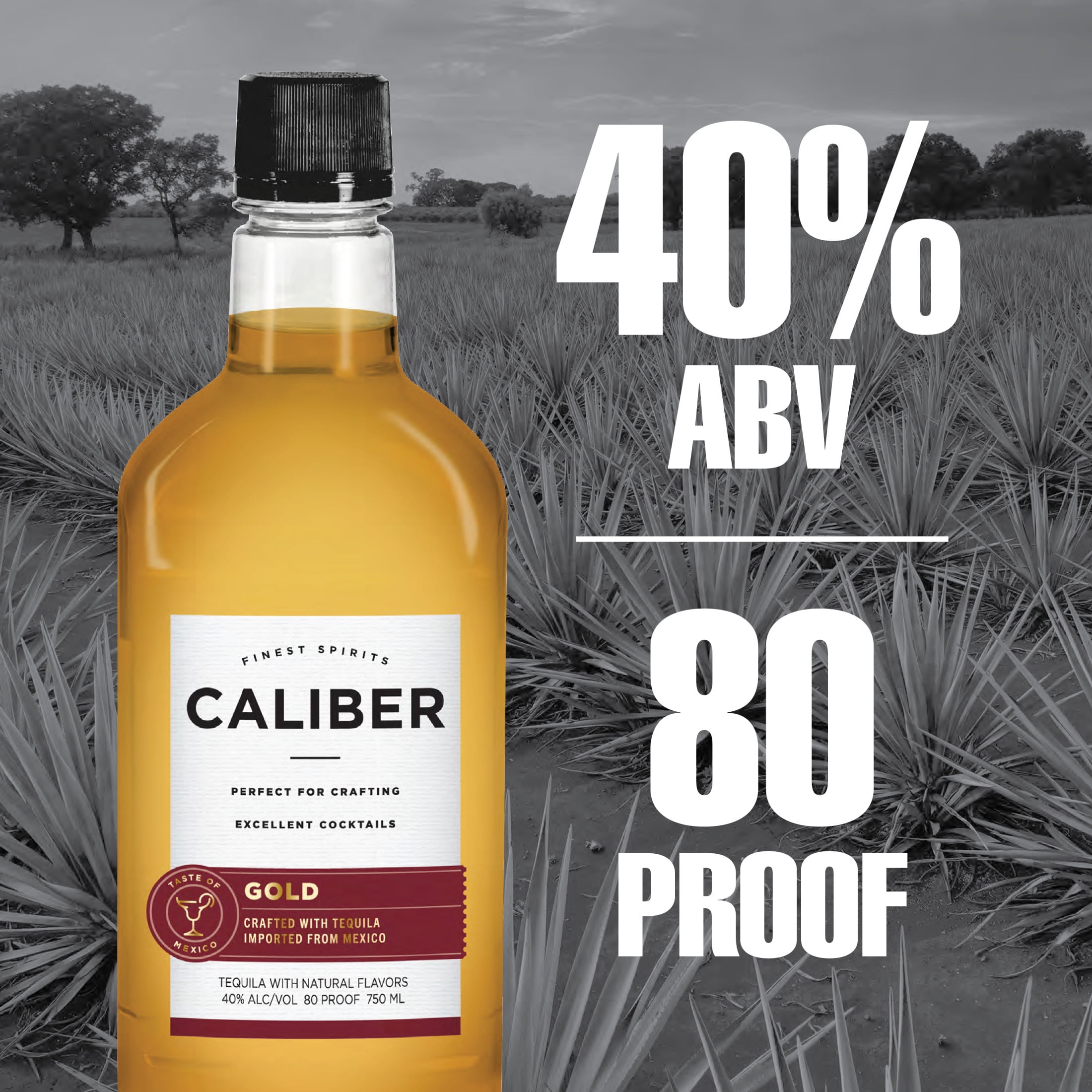 Caliber Gold Tequila, 750ml 80Pf