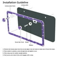 thumbnail image 6 of OTOSTAR 1 Pack Bling License Plate Frame, 3 Rows Handcrafted Shiny Rhinestones Premium Stainless Steel 2 Holes License Plate Frames with Anti-Theft Screws Caps Set (Violet), 6 of 8