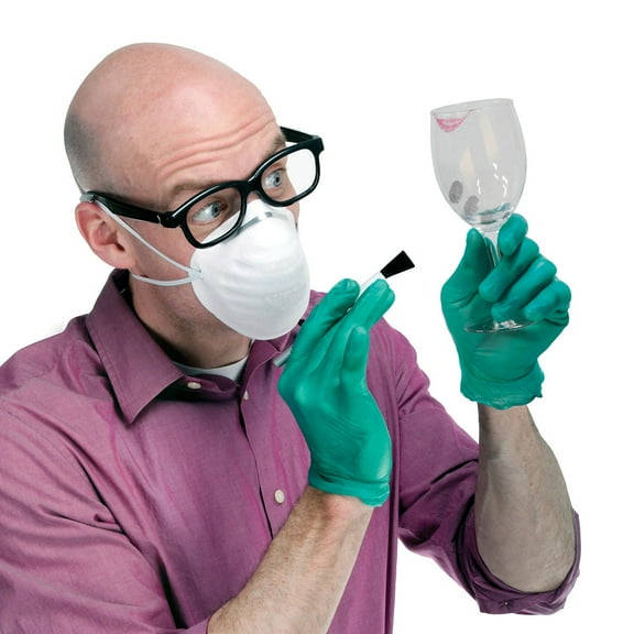 Party Central Club Pack of 144 Green and White Investigation Mask with Gloves Halloween Costume