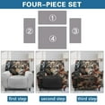 thumbnail image 6 of Yuyamidu Camo Reclining Chair Covers 4 Pieces Hunting Wolf Recliner Sofa Slipcovers with Pocket Easy to Install Recliner Couch Covers for Living Room Soft Furniture Protector, 6 of 8
