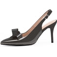 thumbnail image 2 of Women's Sexy Slingbacks Bow Stiletto Heels Closed Pointed Toe Pumps Bead Buckle Strap High Heels Dress Shoes, 2 of 12