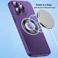 thumbnail image 2 of Dteck Magnetic Case for iPhone 13 Pro Max, Compatible with MagSafe, Slim Fit Matte PC Hard Cover with Camera Lens Protector Logo View Window for Apple iPhone 13 Pro Max,Purple, 2 of 8