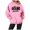 Pink, variant on NinXxx Women's Autumn Winter Letter Print Sports Long Sleeve Hoodie Light Blue M