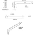 thumbnail image 2 of Ekena Millwork 2"W x 20"D x 6 1/2"H Embrey Steel Bracket, Hammered White, 2 of 11