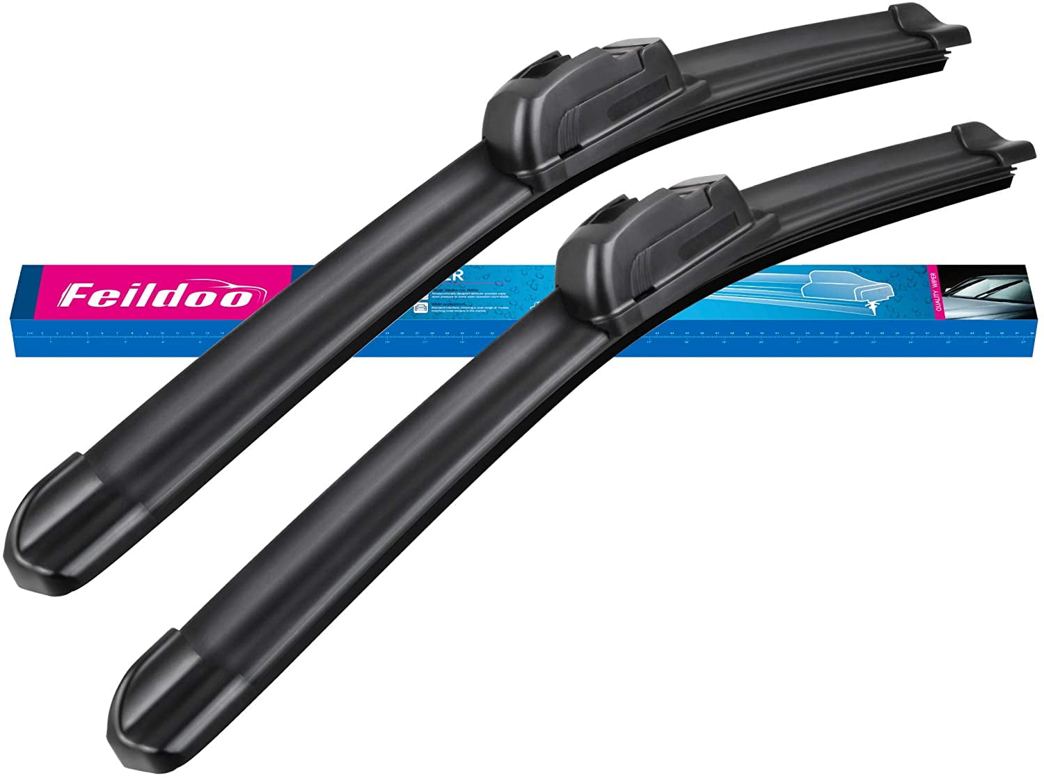 22 set of 2 Feildoo Windshield wiper blades 22 Inch Bracketless Beam J U Hook Wiper Blades 22 set of 2 Feildoo Windshield wiper blades 22 Inch Bracketless Beam J U Hook Wiper Blades