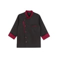 thumbnail image 4 of zdhoor Adult Unisex Men Long Sleeve Chef Coat Jacket Kitchen Cooking Uniforms Hotel Restaurant Black 3XL, 4 of 5