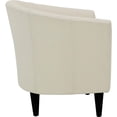 thumbnail image 3 of Pemberly Row 17.5" Traditional Polyester Fabric Club Chair in Ivory, 3 of 4