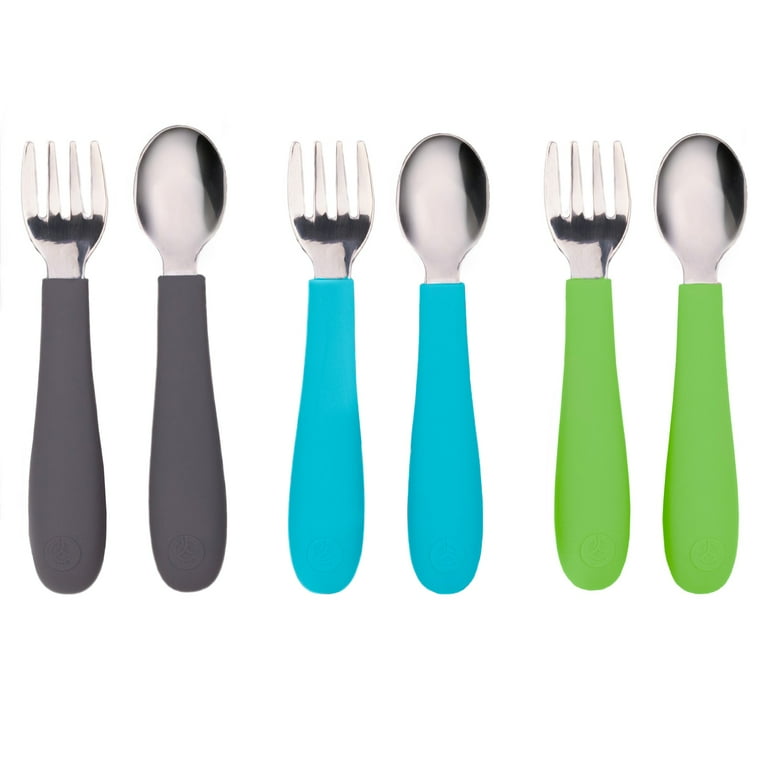 Stainless Steel Toddler Fork and Spoon - Set of 10