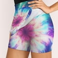 thumbnail image 2 of Women's Color Vortex Tie Dyeing Print High Waist A-Line Mini Skirts Colorful Pleated Short Skirt Trendy E-Girls Streetwear, 2 of 5