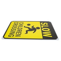 Children Crossing Safety Sign for Street High Visibility Road Sign Kids Crossing Weatherproof Metal Caution Sign for Drive Slow Warning